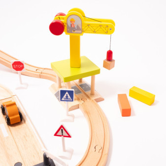 Aga4Kids Drevená vláčikodráha 32 dielov DS5643