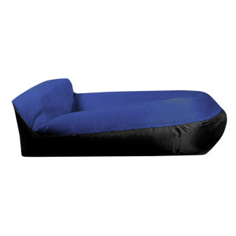Aga Nafukovací vak LAZY BAG 230x70 cm Čierny/Tmavo modrý