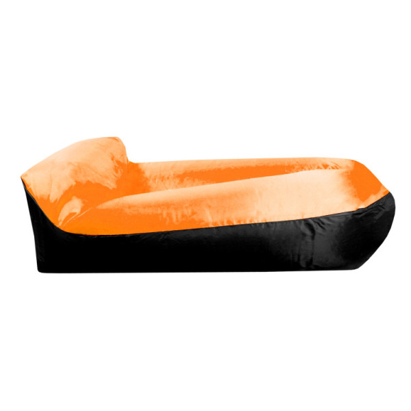Aga Nafukovací vak LAZY BAG 230x70 cm Čierny/Oranžový