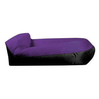 Aga Nafukovací vak LAZY BAG 230x70 cm Čierny/Fialový