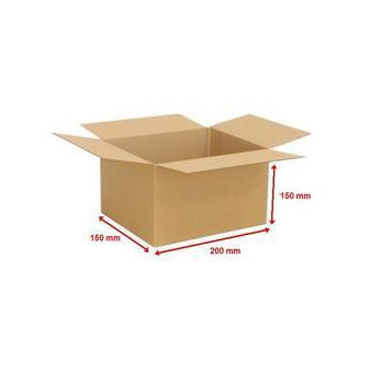 Krabička 3 vrstvá kartónová klopová 200x150x150 mm (min objednávka 100 ks)