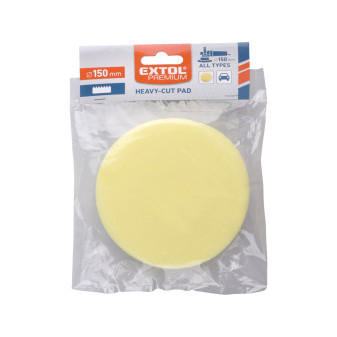 kotúč leštiaci penový, T80, žltý, ?150x30mm, suchý zips ?125mm