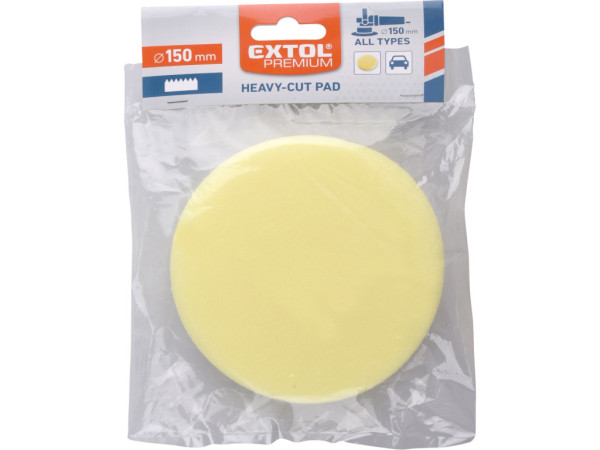 kotúč leštiaci penový, T80, žltý, ?150x30mm, suchý zips ?125mm