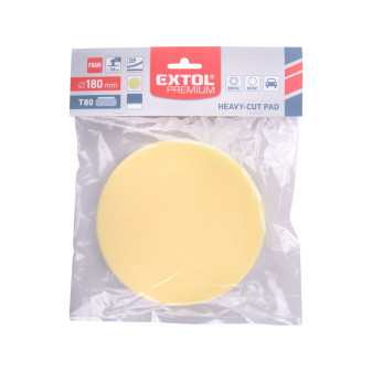 kotúč leštiaci penový, T80, žltý, ?180x30mm, suchý zips ?150mm
