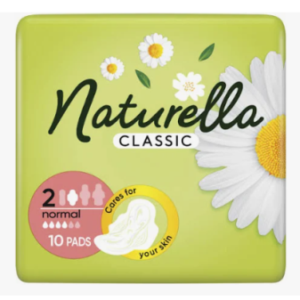 Naturella Classic Normal Plus veľkosť 2 Vložky s krídelkami 10 ks