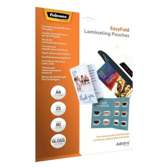Laminovacie fólie Fellowes A4 80 mic lesklé ľahké zloženie (25ks)