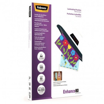 Laminovacie fólie Fellowes A4 80 mic samolepiace