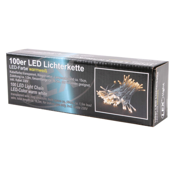 Linder Exclusiv Vianočná reťaz 100 LED Teplá biela