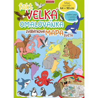 Fakt veľká omaľovánka - Zvieratková mapa sveta
