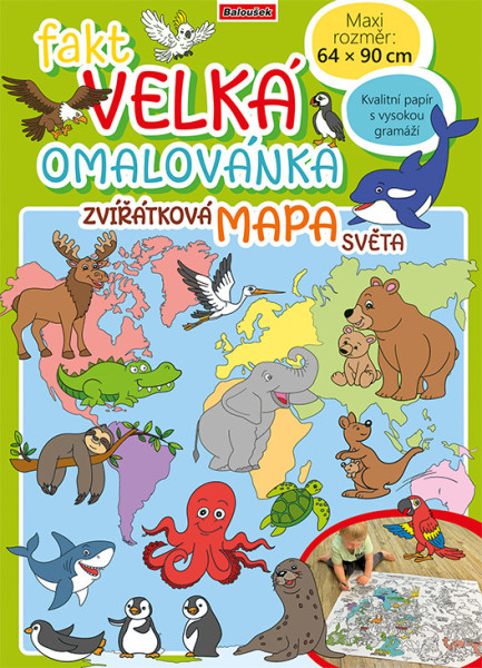Fakt veľká omaľovánka - Zvieratková mapa sveta