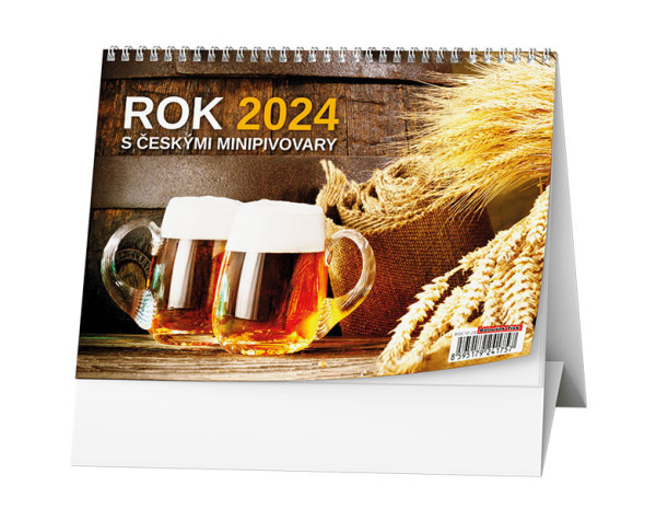Stolový kalendár - Rok 2024 s českými minipivovarmi