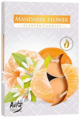 Vonná čajová sviečka Mandarinka kvet 6 ks v krabičke P15-203