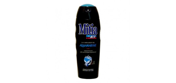 Sprchový gél pre mužov, 400 ml, Aquamarine, vlasy a body Mitia
