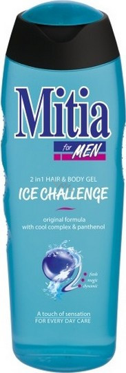Sprchový gél pre mužov, 400 ml, ICE Challenge, vlasy a body Mitia