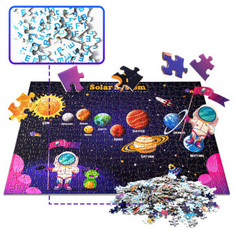 Aga4Kids Detské svietiace puzzle Slnečná sústava 500 dielikov