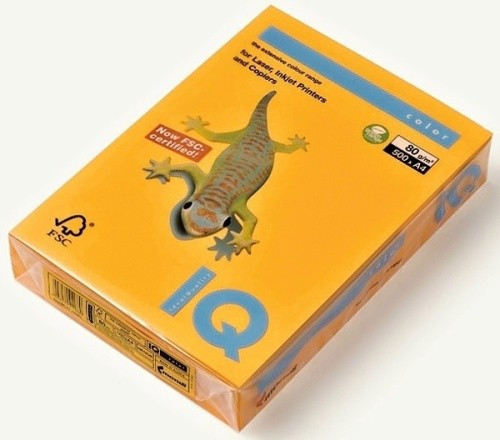 Farebný papier IQ NEOOR - A4 80g oranžová neónová 500 listov IQC480/N/NEOOR