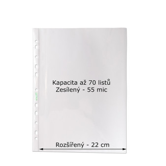 Obal A4+euro 100ks hladký rozšírený formát 235x305mm 55mic CONCORDE (A80000)