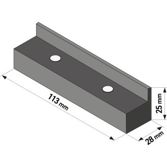 ochranné čeľuste na zverák 2ks, dĺžka 113mm, s magnetmi, TPU