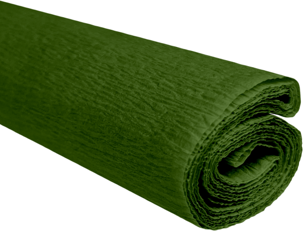 Krepový papier olivový 0,5x2m C33 28 g/m2