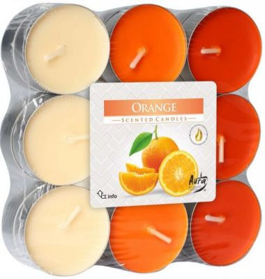 Vonná čajová sviečka Pomaranč 18 ks v balení P15-18-63