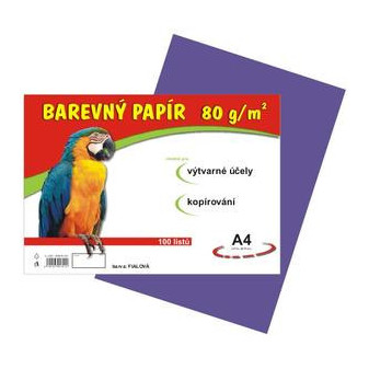 Papier farebný A4 100ks 80g fialový