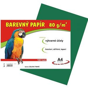 Papier farebný A4 100ks 80g tmavo zelený