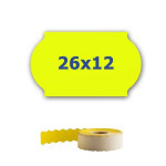 ETRL-26x12-yellow Cenové etikety do klieští, 26mmx12mm, 900 ks, signálne žlté
