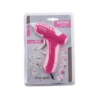 pištoľ tavná lepiaca, ?7,2mm, 25W, ružová, EXTOL LADY