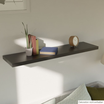 Linder Exclusiv Nástenná polica 60x23,5 cm Čierna