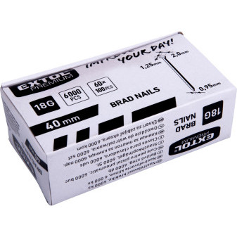 POŠK. OBAL klinec nastreľovací, 6000ks, 40mm, 18G, typ F, hlava 2mm, 1,25x0,95mm
