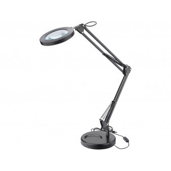 POŠK. OBAL lampa stolná s lupou, USB napájanie, 1300lm, 3 farby svetla, 5x zväčšenie
