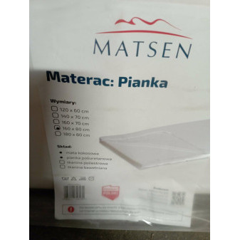 TURYN Matrac 160x80x8 cm Biela