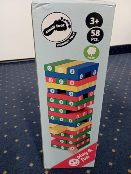 Small Foot Drevená farebná hra Jenga