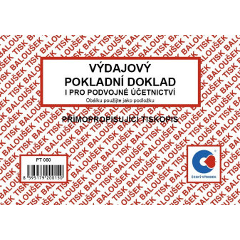 BA PT 050 Výdavkový pokladničný doklad pre podvojné účtovníctvo A6 priamoprepisujúce 50 listov