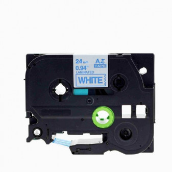 Alternatívna páska Brother TZ-253 / TZe-253, 24mm x 8m, modrá tlač / biely podklad