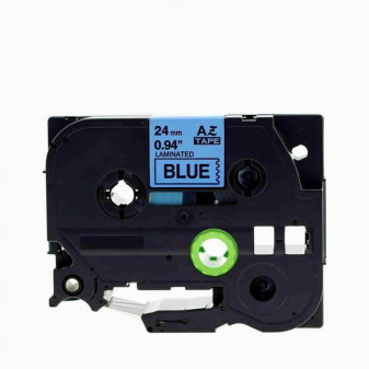 Alternatívna páska Brother TZ-551 / TZe-551, 24mm x 8m, čierna tlač / modrý podklad