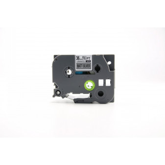 Alternatívna páska Brother TZ-M961 / TZe-M961, 36mm x 8m, čierna tlač / strieborný podklad