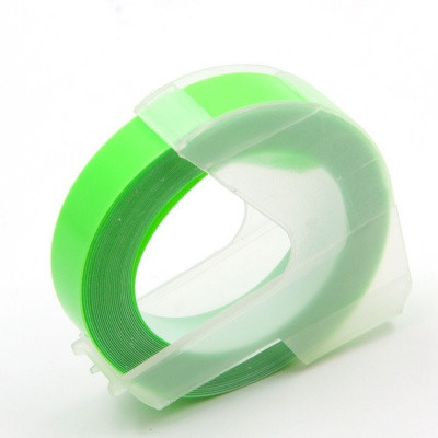 Alternatívna páska Dymo Omega A0898290, 9 mm x 3 m, biela tlač/fluorescenčný zelený podklad