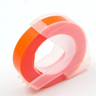 Alternatívna páska Dymo Omega A0898270, 9 mm x 3 m, biela tlač/fluorescenčný oranžový podklad