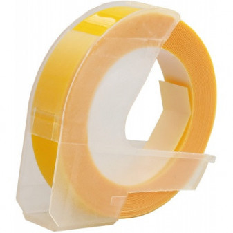 Alternatívna páska Dymo Omega S0898170, 9 mm x 3 m, biela tlač/žltý podklad
