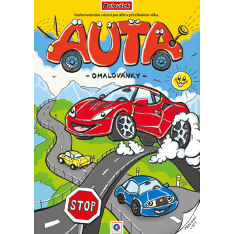 Omaľovánka A4 - Grafomotorická - Autá