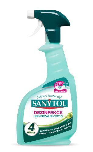 Sanytol dezinfekcia - univerzálny čistič sprej 4 účinky, 500ml