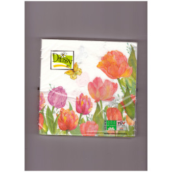Papierové obrúsky 33x33 3vrst Kvety 20ks 280404