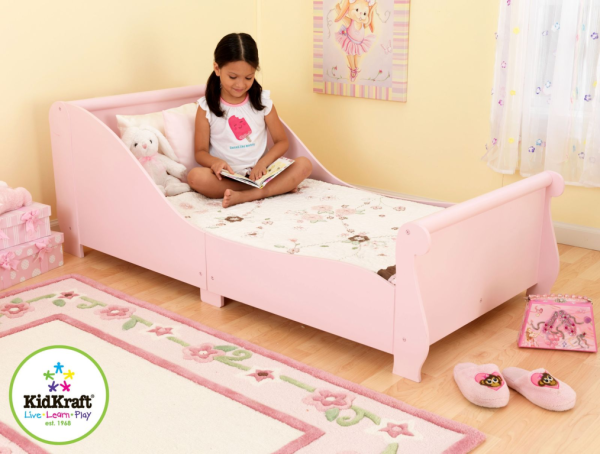 KidKraft Detská posteľ SLEIGH Pink 160x75 cm
