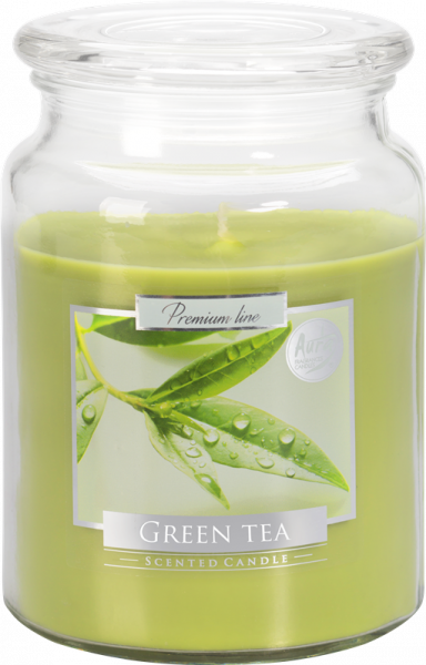 Vonná sviečka v skle s viečkom Zelený čaj, 500g 100 hodín, snd99-83