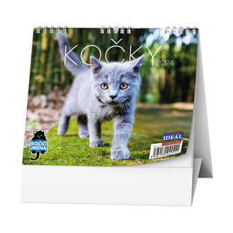 Stolný kalendár - IDEÁL - Mačky /s mačacími menami/