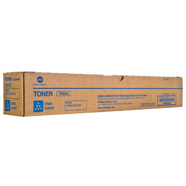 Konica Minolta originálny toner A8DA450, cyan, 26000str., TN324C, Konica Minolta Bizhub C258, C30