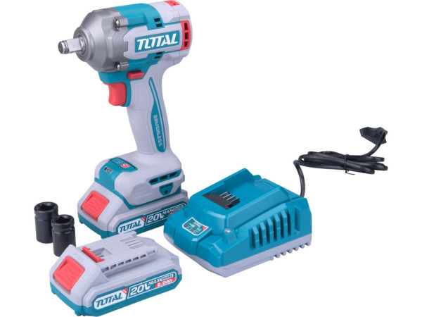 Uťahovák rázový AKU 1/2', brushless, 400Nm, 20 V Li-ion (2x), industrial