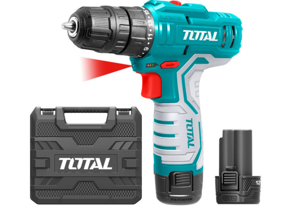 Vŕtací skrutkovač aku, 12V Li-ion (2x), 1500mAh