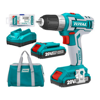 Vŕtací skrutkovač aku, 20V Li-ion (2x), 2000mAh, industrial
